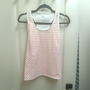 NWT Women’s Southern Tide White and Orange Striped Athletic Tank Top SZ S